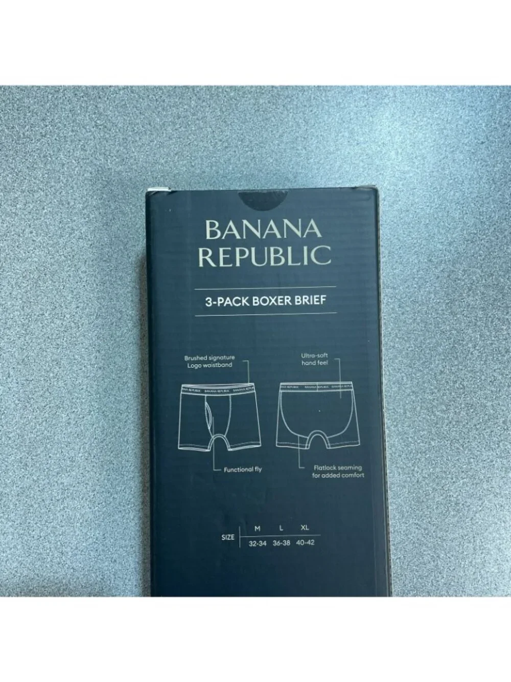 NWT Banana Republic Men's S Black 3-Pack Boxer Briefs Comfort Waistband G2307